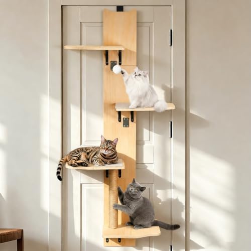 Door Hanging Cat Tree, 60 inch Door Hanging Cat Shelf by Unknown