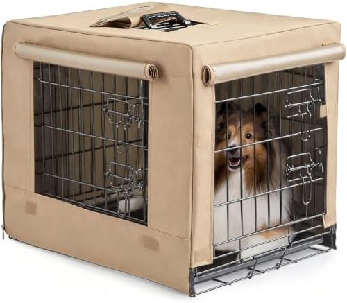 DONORO Dog Crates for Medium Large Size Dogs Indoor Double Door Dog Kennels & by DONORO