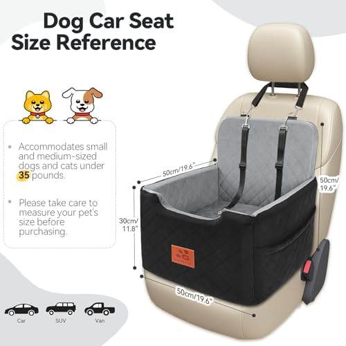 GL GLENSLAVE Dog Car Seat for Small/Medium Dogs Under 35 lbs - Image 3