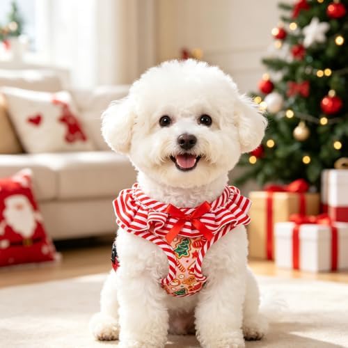 EXPAWLORER Christmas Dog Harness and Leash Set Small Sized - Image 7