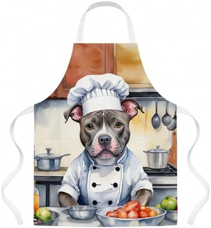 Caroline's Treasures Pit Bull Terrier The Chef Apron Cooking Kitchen Server by CarolinesTreasures