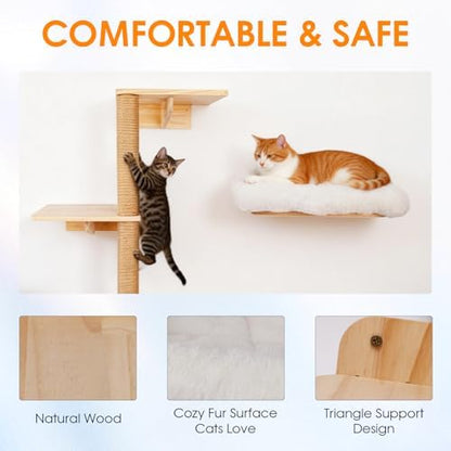 6 in 1 Cat Wall Shelves Climbing System - Image 5