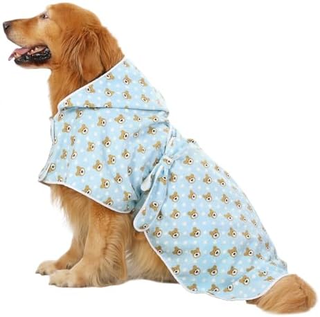 HDE Hooded Dog Bathrobe Quick Dry Towel Wrap by HDE