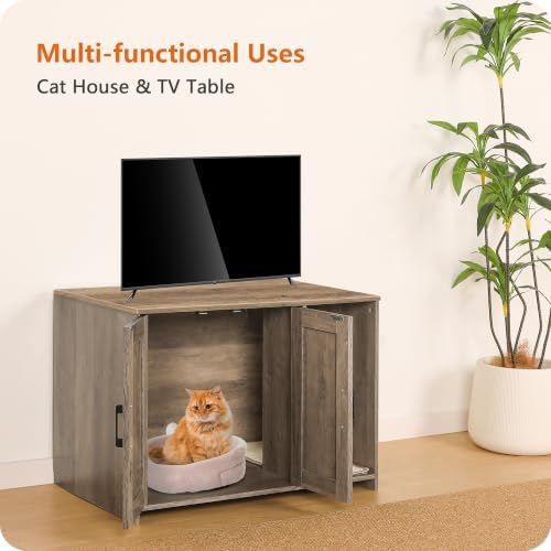 Dwanton Cat Litter Box Enclosure, - Image 3