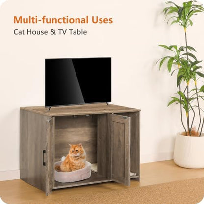 Dwanton Cat Litter Box Enclosure, - Image 3
