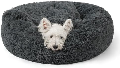 NOYAL Calming Donut Dog Bed, Hooded Cave by Noyal