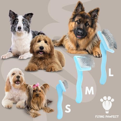 Pet Slicker Brush With Soft Massage Grooming Stainless Steel Pins - Image 4