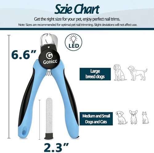 gonicc LED Pet Nail Clippers for Dogs & Cats - Image 6