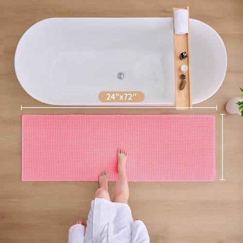 ILANGO Upgraded Waffle Bath Rug 24x72, Super Absorbent Non Slip Bath Mat - Image 2