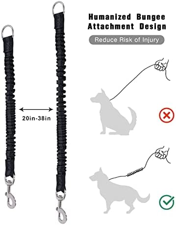 Long Dog Leash with Reflective Threads 15FT 20FT 30FT 50FT, Heavy Duty Bungee - Image 4