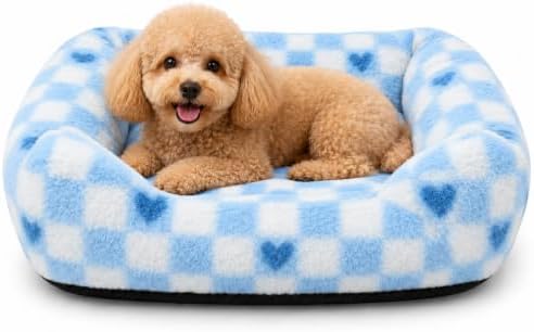 Washable Dog Bed for Small Dogs, Soft Plush Pet Bed by Pbed