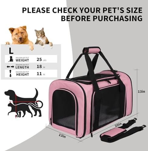 Carriers Soft-Sided Pet Carrier Pink - Image 5