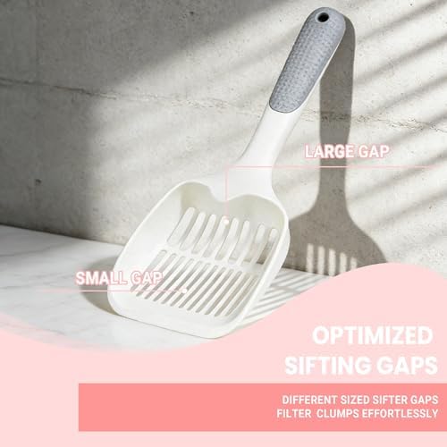 Cat Litter Scoop with Long Comfort Handle, Deep Sifting Shovel - Image 3