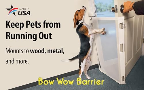 Bow Wow Barrier 28-Inch White Retractable Exterior-Door Barrier - Image 2