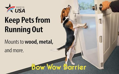 Bow Wow Barrier 28-Inch White Retractable Exterior-Door Barrier - Image 2