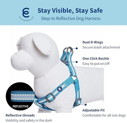 Blueberry Pet Essentials Step-in Reflective Back to Basics Dog Harness - Image 2