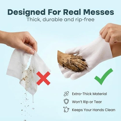 Uproot Clean Pet Grooming Gloves: Deodorizing & Grooming, 1-Month Supply - Image 2