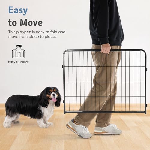 DUMOS Dog Playpen 32 Inch 40 Panels Indoor Outdoor Metal Pet Fence - Image 3