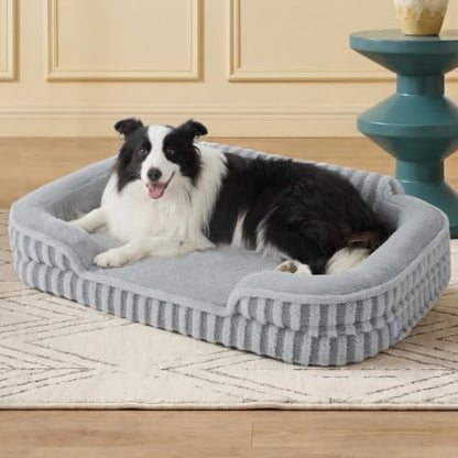 LE SURE Cute Cozy High Back Orthopedic L Plus Dog Bed by Lesure