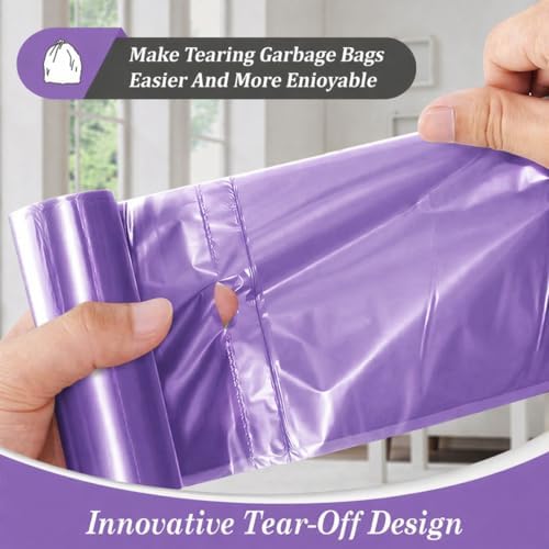 Teivio Small Purple Trash Bags 4 Gallon 160 Count Kitchen Garbage Bags - Image 3