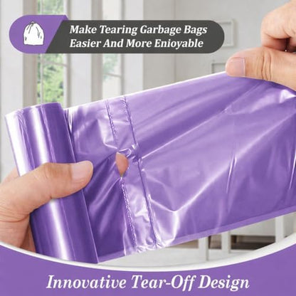 Teivio Small Purple Trash Bags 4 Gallon 160 Count Kitchen Garbage Bags - Image 3