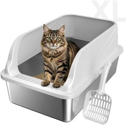XL Stainless Steel Cat Litter Box by KISENG