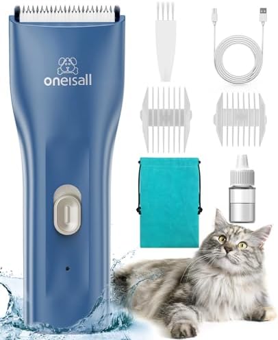 oneisall Pet Clippers for Cat Matted Hair, Quiet Pet Shaver for Cats by oneisall