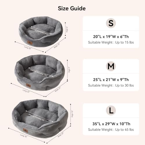 Asvin Medium Dog Bed for Medium Dogs, Cat Beds for Indoor Cats, Pet Bed for - Image 6