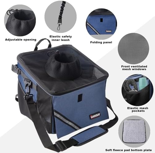 Pet Carrier Bicycle Basket Bag Pet Carrier/Booster Backpack - Image 5