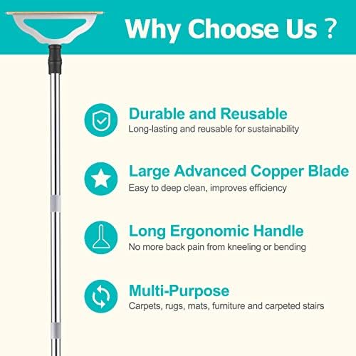 GOSEDER Carpet Rake for Pet Hair Removal - Image 6