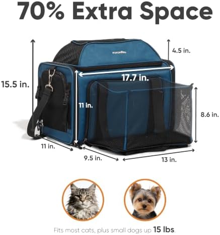 FUKUMARU Expandable Cat Carrier Large, Soft Pet Carrier Airline Approved - Image 2