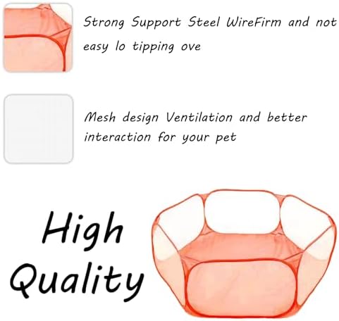 Small Animals Playpen, Portable Pop-up Open Interactive Pet Tent, Indoor - Image 5