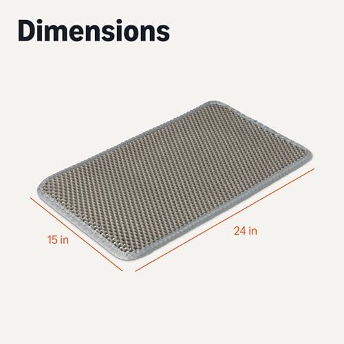 Amazon Basics Double-Layer Cat Litter Mat, Honeycomb Design, Waterproof & - Image 5