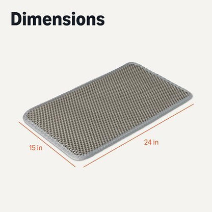 Amazon Basics Double-Layer Cat Litter Mat, Honeycomb Design, Waterproof & - Image 5