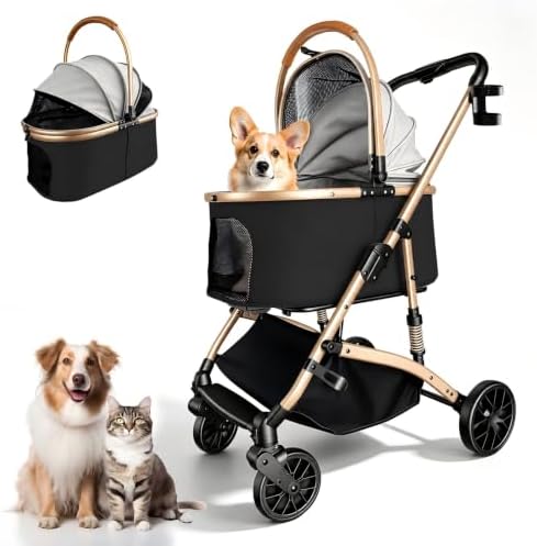 Pet Stroller for Small Medium Dogs and Cats, 3-in-1 Dog Stroller by Unknown