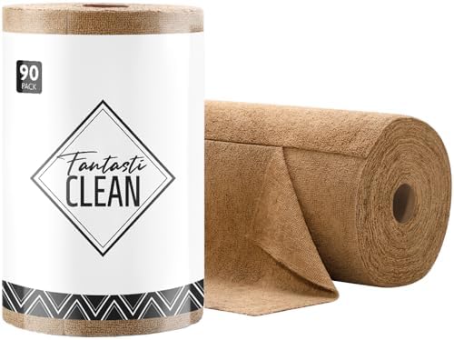 Fantasticlean Microfiber Cleaning Cloth Roll- 90 Sheets by Fantasticlean