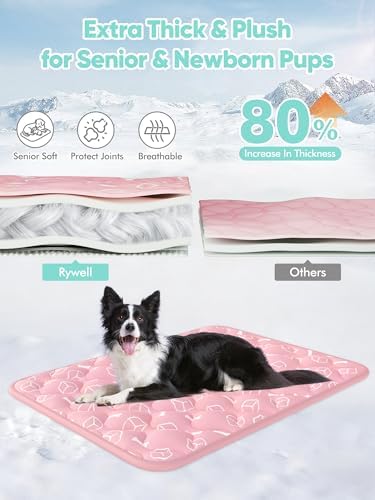 Rywell Dog Cooling Mat 2.0, Soft Blush Pink, Long-Lasting Cool - Image 5