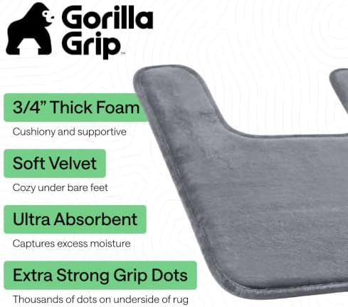 GORILLA GRIP® Memory Foam Toilet Rug - Image 3