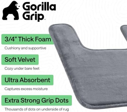 GORILLA GRIP® Memory Foam Toilet Rug - Image 3