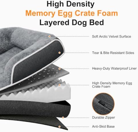 Extra Large Orthopedic Dog Bed, XXL Washable Pet Couch Bed - Image 3