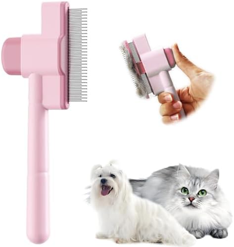 Cat Comb Pet Comb Self Cleaning Upgraded Cat Brush by JPTECYCATSUPPLIES