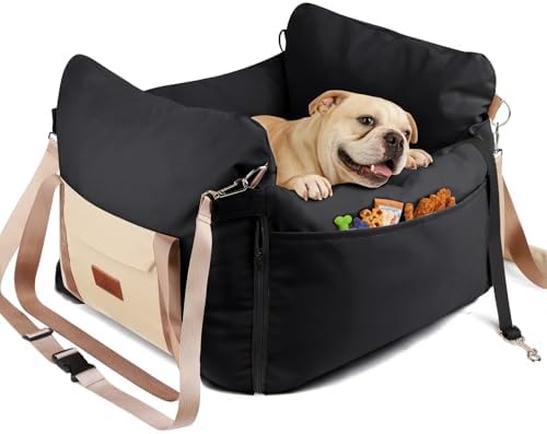 Dog Car Seat for Small Dogs Under 25 lbs, 2-in-1 Booster Bed by Unknown