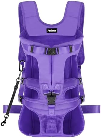 PetBonus Dog Front Carrier Backpacks, Legs Out Easy-fit Puppy Chest Carrier by Petbonus
