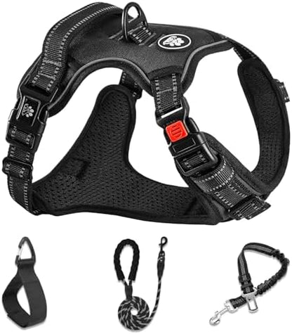 NESTROAD Dog Harness for Medium Sized Dog, No Pull Dog Vest Harness Set by NESTROAD