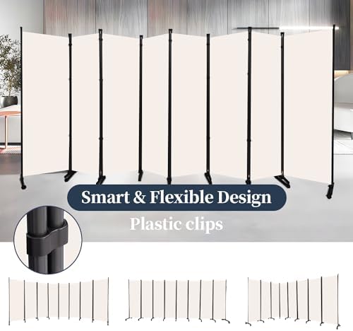 Room Divider 6 Panel-176''Wide Folding Privacy Screen, Large Partition Wall - Image 5