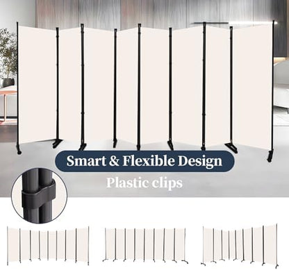 Room Divider 6 Panel-176''Wide Folding Privacy Screen, Large Partition Wall - Image 5