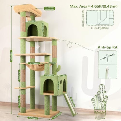 Globlazer F70 Pro Cactus Heavy Duty Cat Tree Tower - Image 6