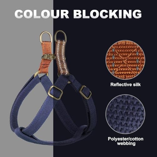 Didog Step in Dog Harnes for Medium Dogs, Dark Blue, Chest 19-28" - Image 3