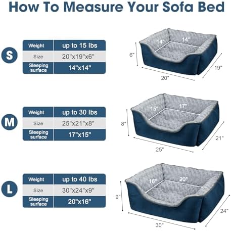 JOEJOY Rectangle Dog Bed for Large Medium Small Dogs Machine Washable Sleeping - Image 4