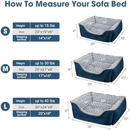 JOEJOY Rectangle Dog Bed for Large Medium Small Dogs Machine Washable Sleeping - Image 4